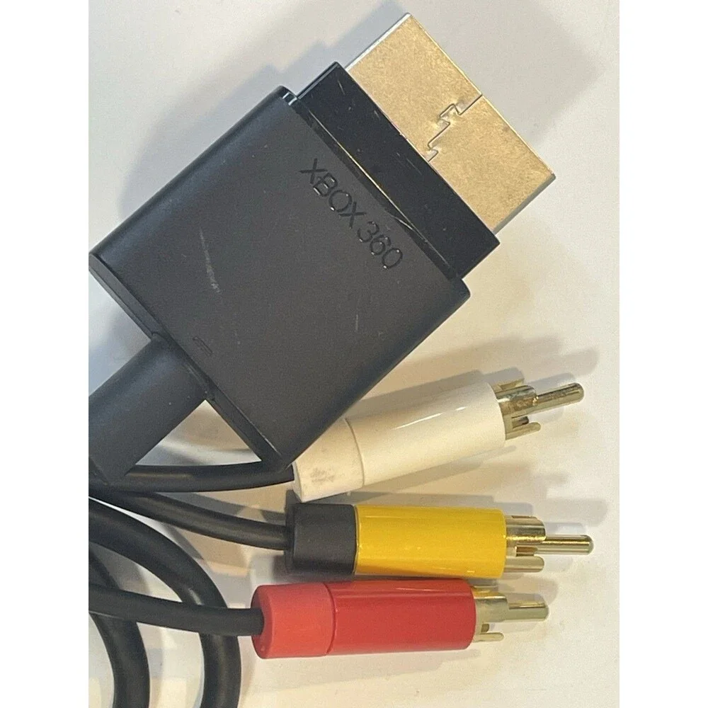 Genuine Official OEM Microsoft XBOX 360 Composite AV Cable X821376-001 Tested
